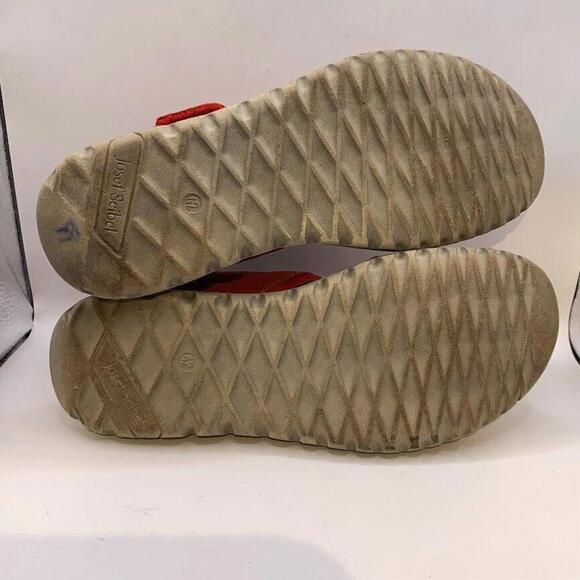 Josef Seibel Lucia 15 Womens Nubuck Leather Strappy Sandals In Red Size 11 - Picture 6 of 10